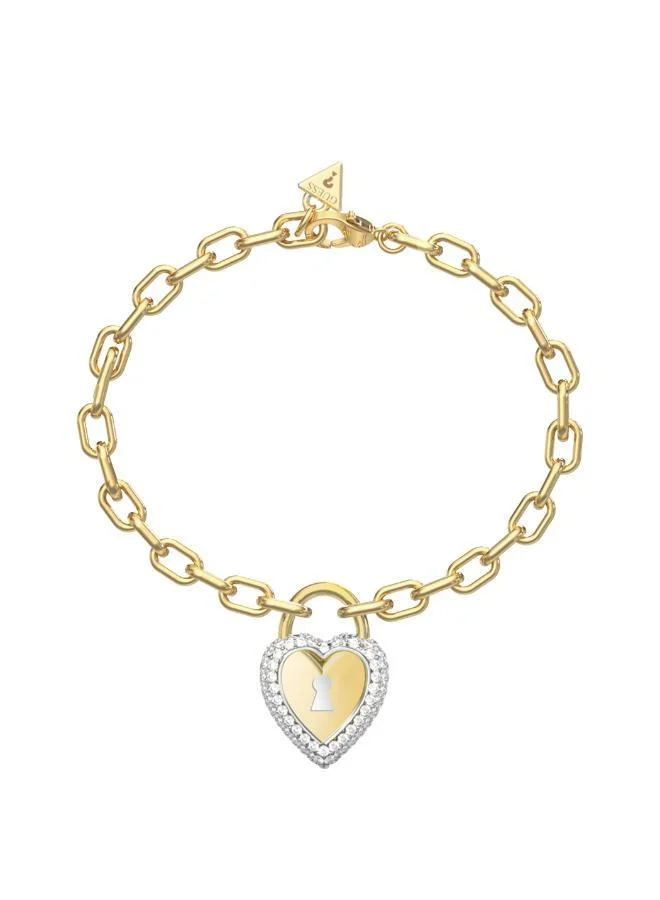 جس سوار سلسلة بقفل على شكل قلب